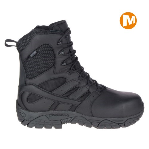 Merrell Moab 2 8" Tactical Response Waterproof Comp Toe Sicherheitsschuhe Damen Schwarz [DE-YUSCB]